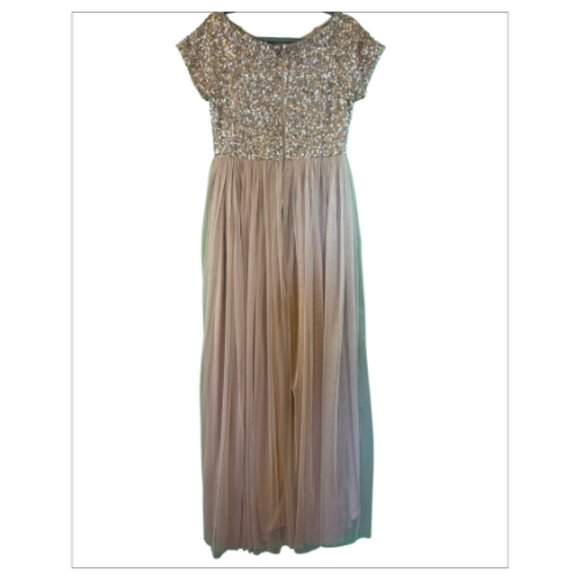 Gently Worn Blush MAYA MATERNITY Sequin Dress Size 8  (BB0316) - Picture 2 of 3